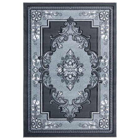 Manmade Bristol Fallon Gray Rectangle Area Rug - 7 ft. 10 in. x 10 ft. 6 in. MA3090210